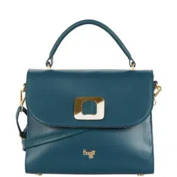Baggit Blue Solid Medium Satchel Handbag-73