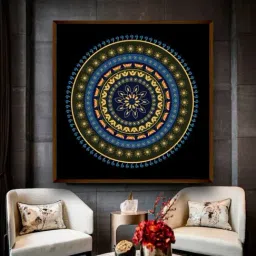 The Art House Abstract Multicolor Canvas Wall Painting-42