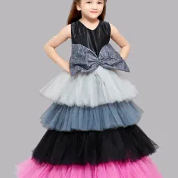 Pink Chick Kids Multicolor Solid  Gown-image-71