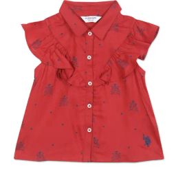U.S. Polo Assn. Kids Red Printed Top-image-54
