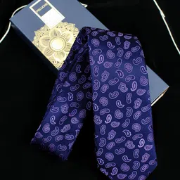 PELUCHE Men Black Woven Design Broad Tie-image-52