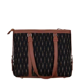 ZOUK Black Printed Large Tote Handbag image 5