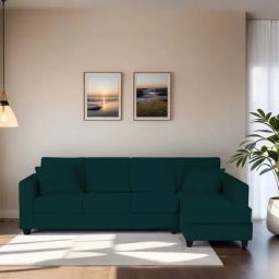 Trevi Aristocrat Velvet RHS 6 Seater Sectional Sofa (Emerald Green)-image-92