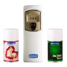 Airance Automatic Room Freshener Dispenser Machine with 250 ml Each Rose Petals & Khus (Vetiver) Fragrance Spray Bottle (Pack of 3)-image-87