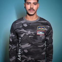 Ascend 47 Unisex Camouflage Printed Round Neck Pure Cotton T-shirt-image-40