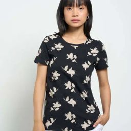 Honey by Pantaloons Jet Black Printed T-Shirt-image-85