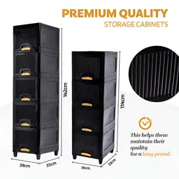 RUBOXA Black Set of 6 Regular Drawer Organiser Organisers image 2