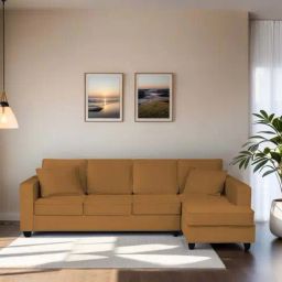 Trevi Aristocrat Velvet RHS 6 Seater Sectional Sofa (Mocha)-image-86