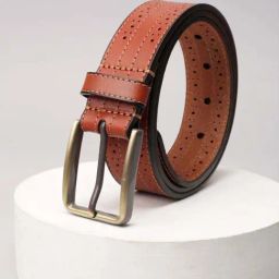 Peter England Brown Leather Casual Belt-image-78