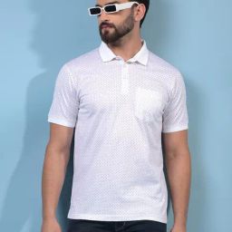 Crimsoune Club Peach Cotton Slim Fit Self Design T-Shirt-picture-27