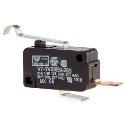 Honeywell Microswitch, Lever, Spno, 21A, 125Vac, V7-1V29E9-263-2