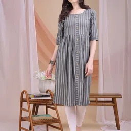 Moda Rapido Women Solid Embroidered Fit & Flare Dress-image-32