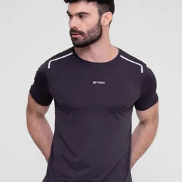 STRCH Men Anti Odour Typography Printed Round Neck T-shirt-picture-46