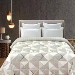 Florida Tan & White Floral Microfiber AC Room Double Bed Comforter-image-43
