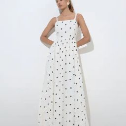 LOV by Westside White Polka Dotted Maxi Dress-image-67