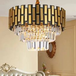 Homesake Gold Metal Crystal Chandelier-image-39