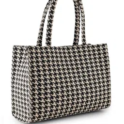 Ap ulike Checked Textured Oversized Structured Handheld Bag image 3
