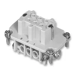 AMPHENOL SINE/TUCHEL INSERT, FEMALE, SCREW, 500V, 6+PE, C146 10B006 102 1-21