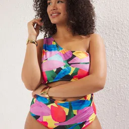 Trendyol Printed One-Shoulder Swim Set-image-40