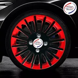 Auto Pearl CBR29 R13  33.02 cm (13 Inch) Press Type Wheel Hubcap with Retention Ring Glossy Black Red Wheel Cover for Universal for Car Universal for Car (Set of 4)-image-45