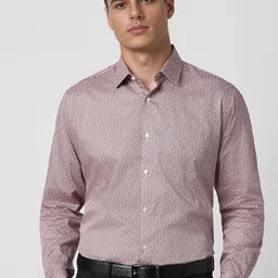 Van Heusen Men Spread Collar Geometric Printed Cotton Formal Shirt-image-50