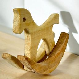 LITTLE GINNIE Kids Wooden Rocking Horse Toy-11