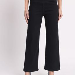 CORSICA Women Relaxed Straight Leg Denim Wide Leg Trousers-image-29