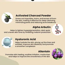 Earthraga Activated Charcoal Pollution & Oil Control Deep Detox Face Wash - 100ml image 5