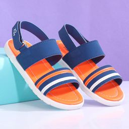 Babyoye Sandals with Velcro Closure - Blue Orange-image-70