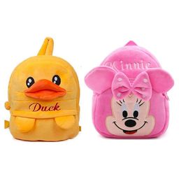 Proera Minnie & Duck Kids School Bag Soft Cartoon Plush Bag - 11 inches-image-37