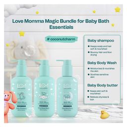 Love Momma's Magic Bundle For Baby Bath Essentials Pack Of 3 250 ml Each-picture-17