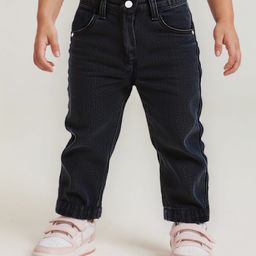 Little Kangaroos Woven Full Length Washed Denim Jeans - Black-image-94