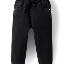 Babyhug Full Length Washed Denim Jeans With Stretch - Black-picture-28