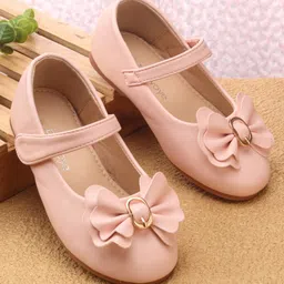 Babyoye Velcro Closure Ballerina With Bow Applique - Pink-picture-31