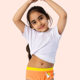 SuperBottoms Bamboo Knit Bunny Printed Super Soft Panty With Funky Tattoo - Orange-image-80