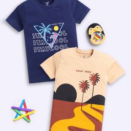 Toonyport Boys 2 Printed Tropical Applique T-shirt-image-22