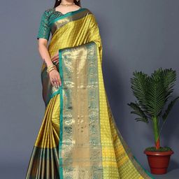 yourwish Ethnic Motifs Zari Art Silk Narayan Peth Saree-35