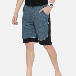 ARISE Men Teal Blue & Black Colourblocked Regular Fit Regular Shorts-picture-13