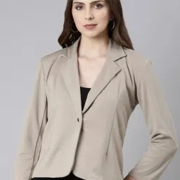 SHOWOFFFF Beige Regular Fit Blazer-picture-44