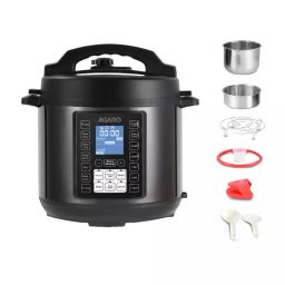 Agaro Imperial Electric Pressure Cooker 1000 W 8 L ‎Stainless steel Black, 33872-26