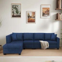 Trevi Bingo fabric LHS 6 Seater Sectional Sofa (Cool Cobalt)-image-61
