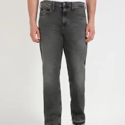 TOMMY HILFIGER Black Cotton Regular fit Solid Jeans-image-44
