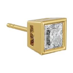 EMORI Yellow Gold 0.25 CT Solitaire Studs for Men-image-43