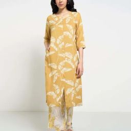 Rangmanch by Pantaloons Yellow Printed Kurtas-picture-18
