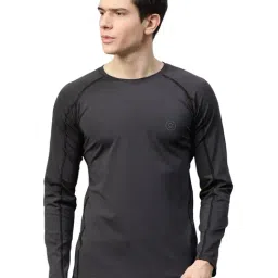 Chkokko Dark Grey Regular Fit Sports T-Shirt-picture-4
