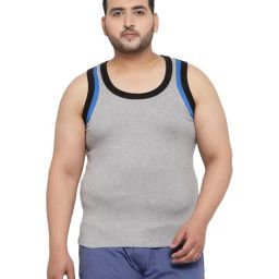 Melon by PlusS Grey Cotton Regular Fit Vest-image-54