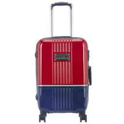 Tommy Hilfiger Twins Plus Red & Navy 4 Wheels Medium Hard Cabin Trolley - 44 cm-image-17
