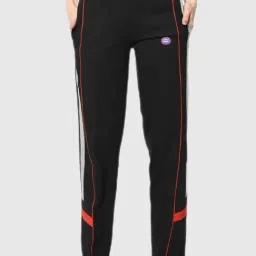 Vimal Jonney Black Stripes Print Track Pants-12