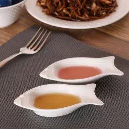 Clay Craft White Ceramic Dipping Bowls - Set of 2-image-47