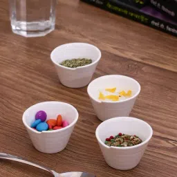 Clay Craft White Ceramic Dipping Bowls - Set of 4-25